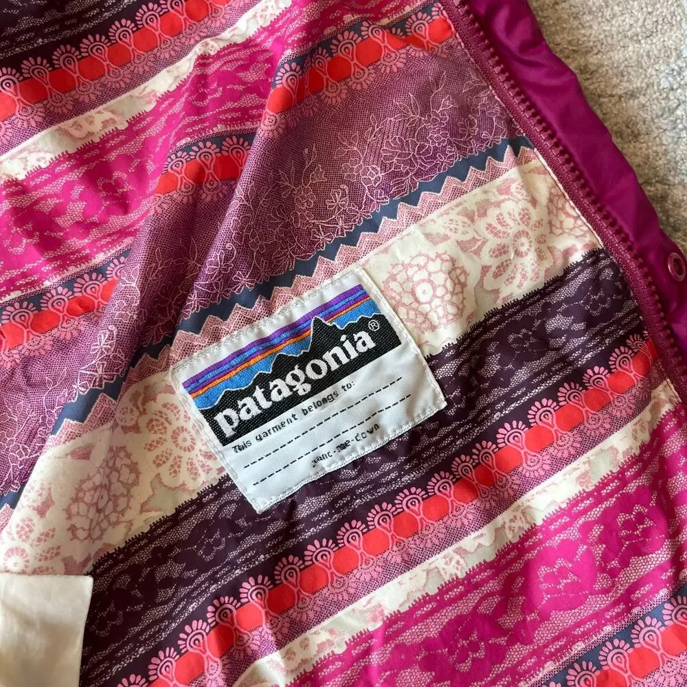 Patagonia Girls Down Winter Coat Long Parka M 10